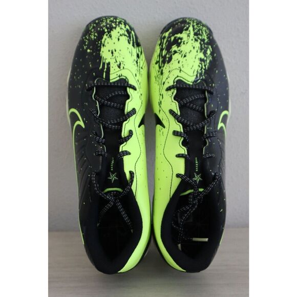 Nike FV6098-001 Men's Sz 11 Black/Lime/Volt Alpha Huarache 4 Baseball Cleats - Picture 2 of 13